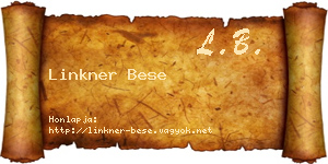 Linkner Bese névjegykártya